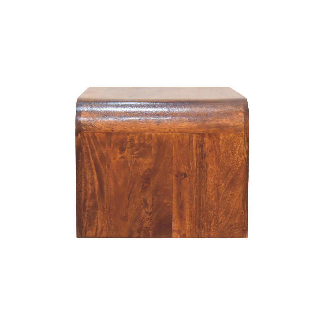 Solid Mango Wood Chestnut Finished 4 Drawer Rounded Darcy Coffee Table - Image 7