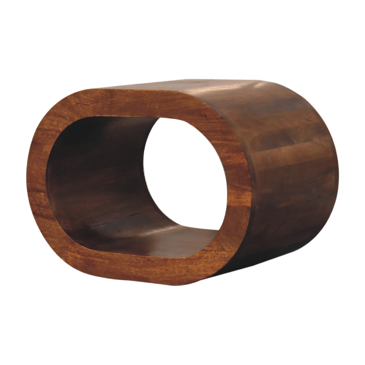 Solid Mango Chestnut Finished Wall Mounted Amaya Bedside - Image 3