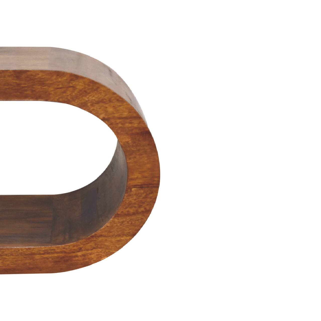 Solid Mango Chestnut Finished Wall Mounted Amaya Bedside - Image 4