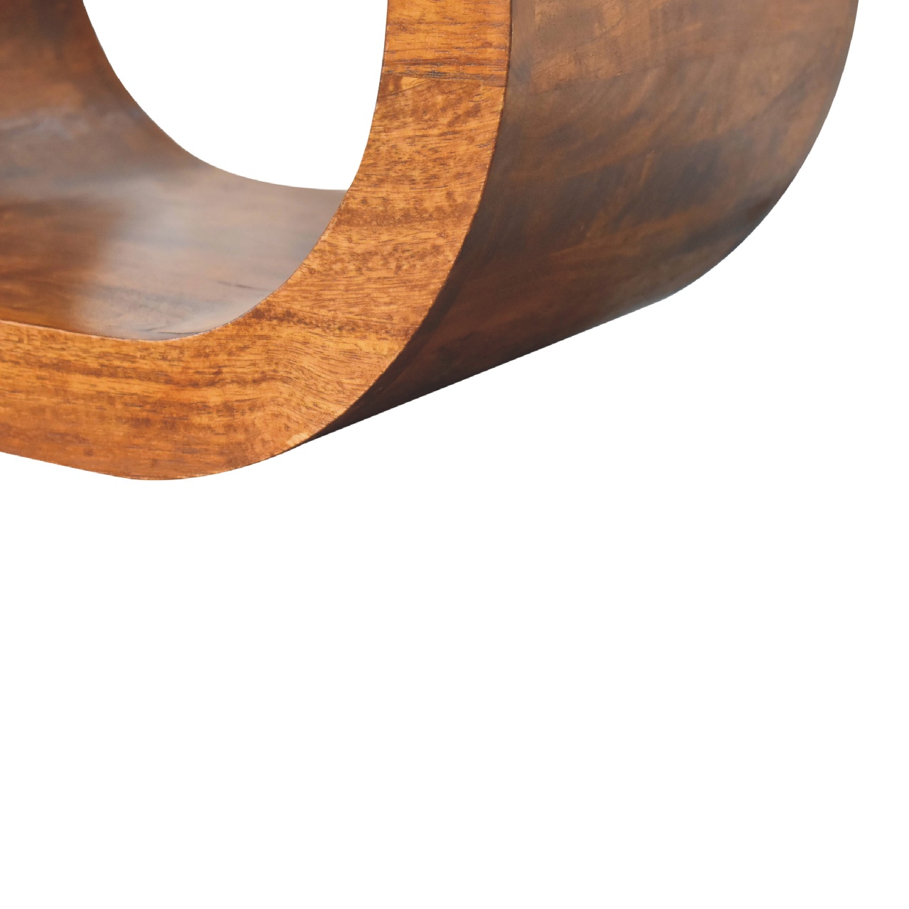Solid Mango Chestnut Finished Wall Mounted Amaya Bedside - Image 6