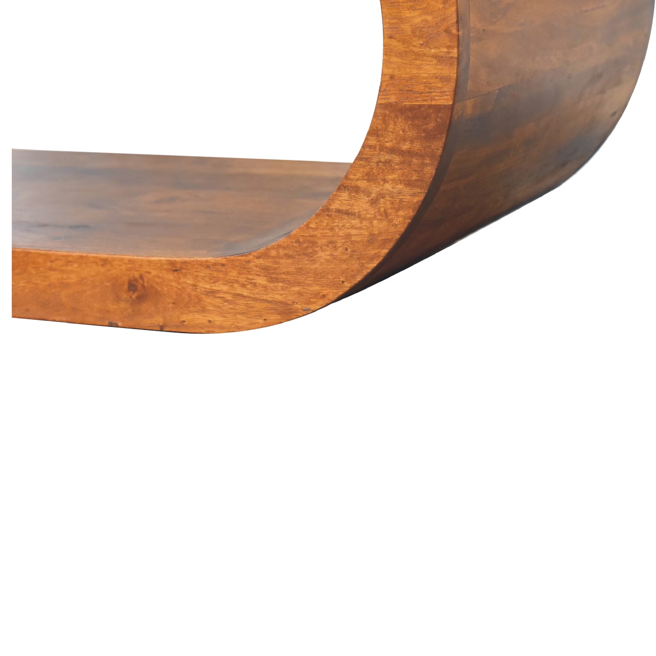 Solid Mango Wood Chestnut Finished Wall Mounted Media Unit - Image 7