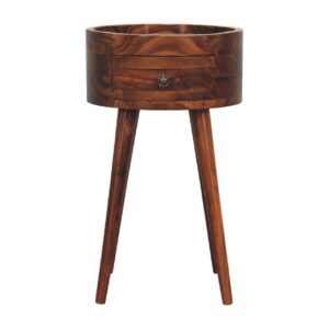 Solid Mango Wood Honey Caramel 1 Door Alina Bedside