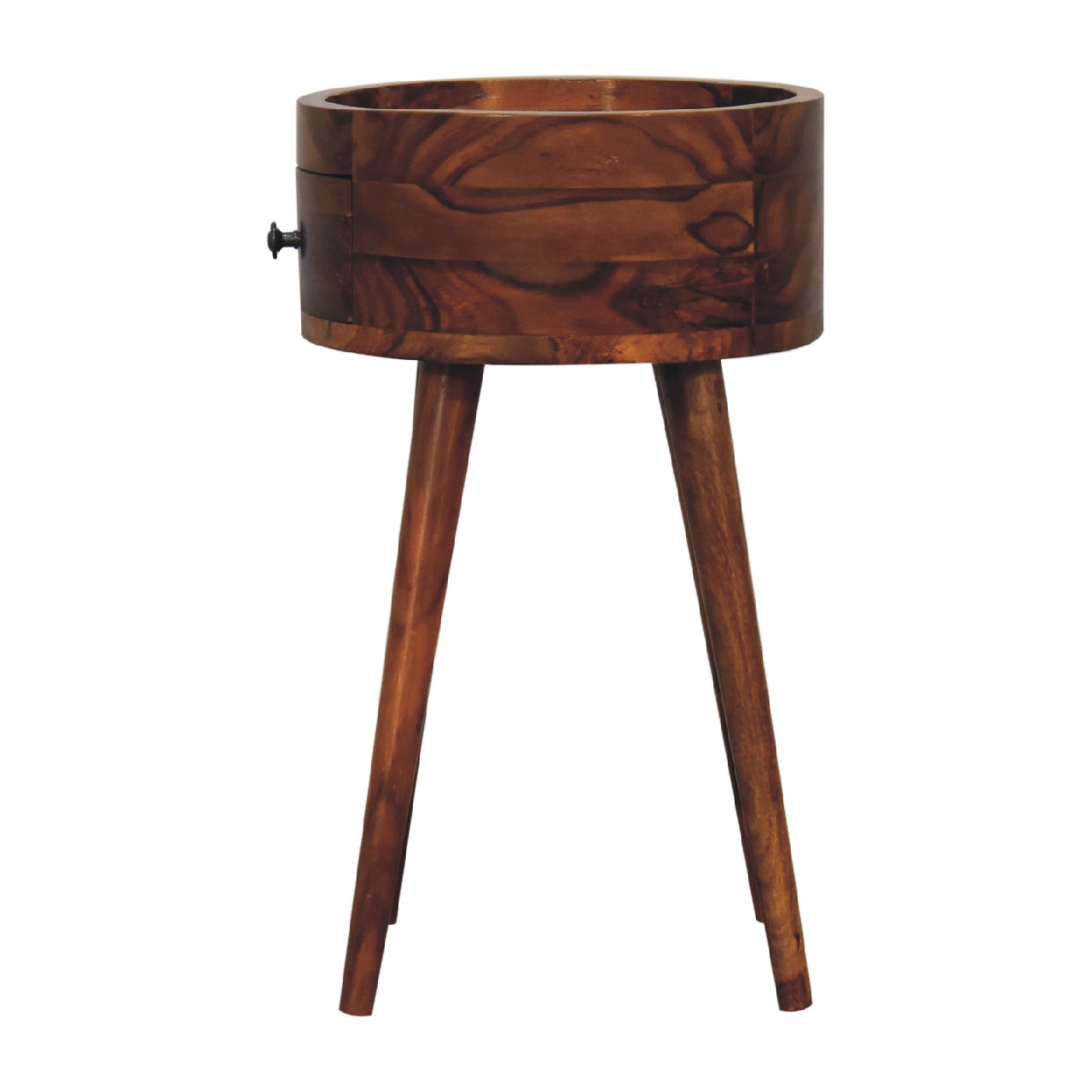 Solid Mango Wood Honey Caramel 1 Door Alina Bedside - Image 9