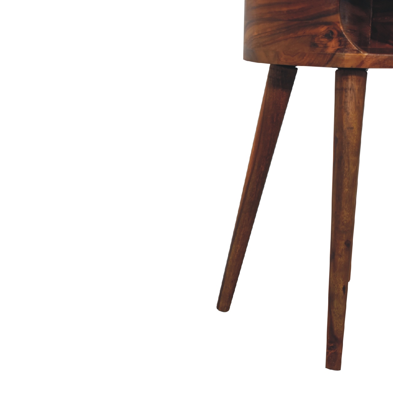 Solid Mango Wood Honey Caramel Apina Open Slot Bedside - Image 7