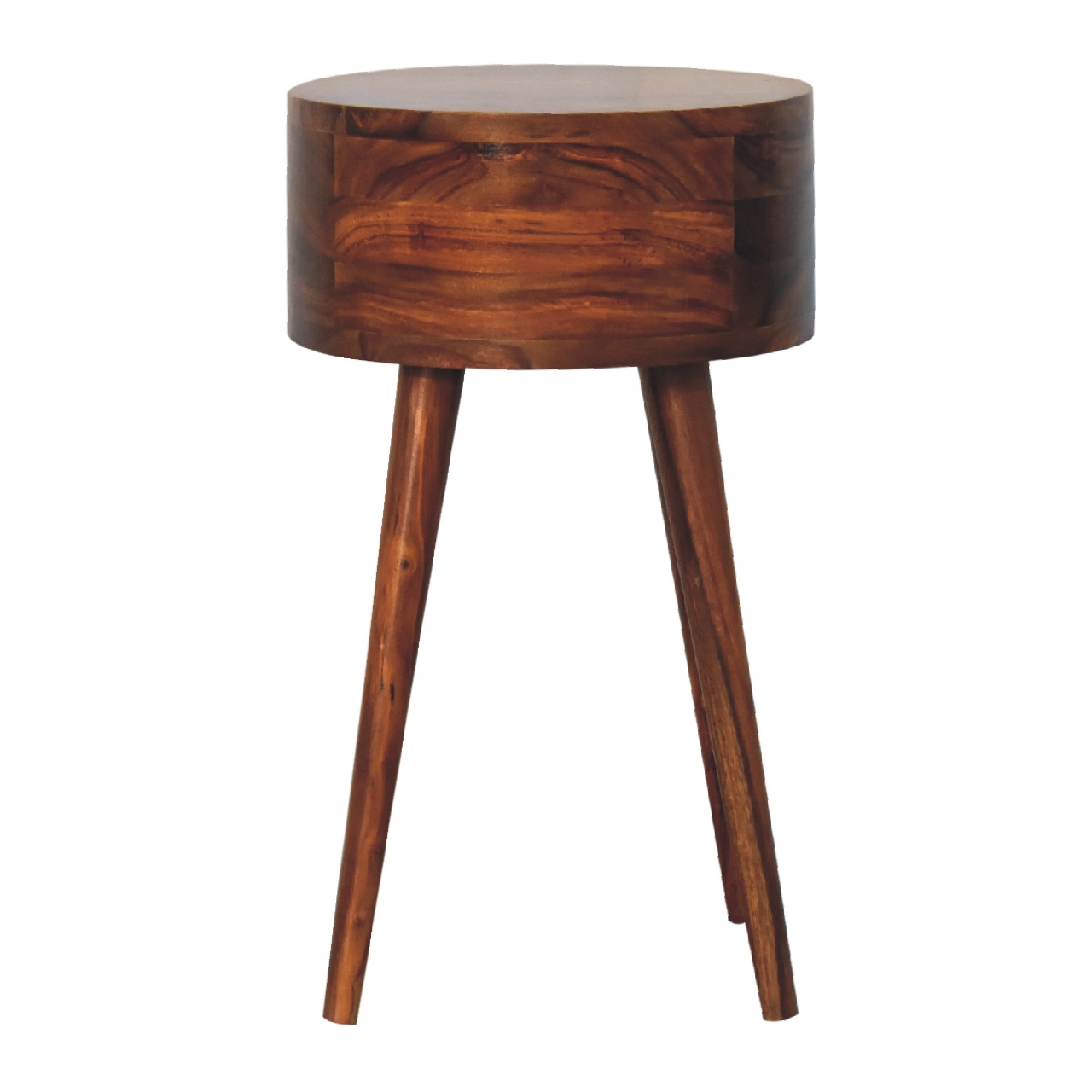 Solid Mango Wood Honey Caramel Apina Open Slot Bedside - Image 9