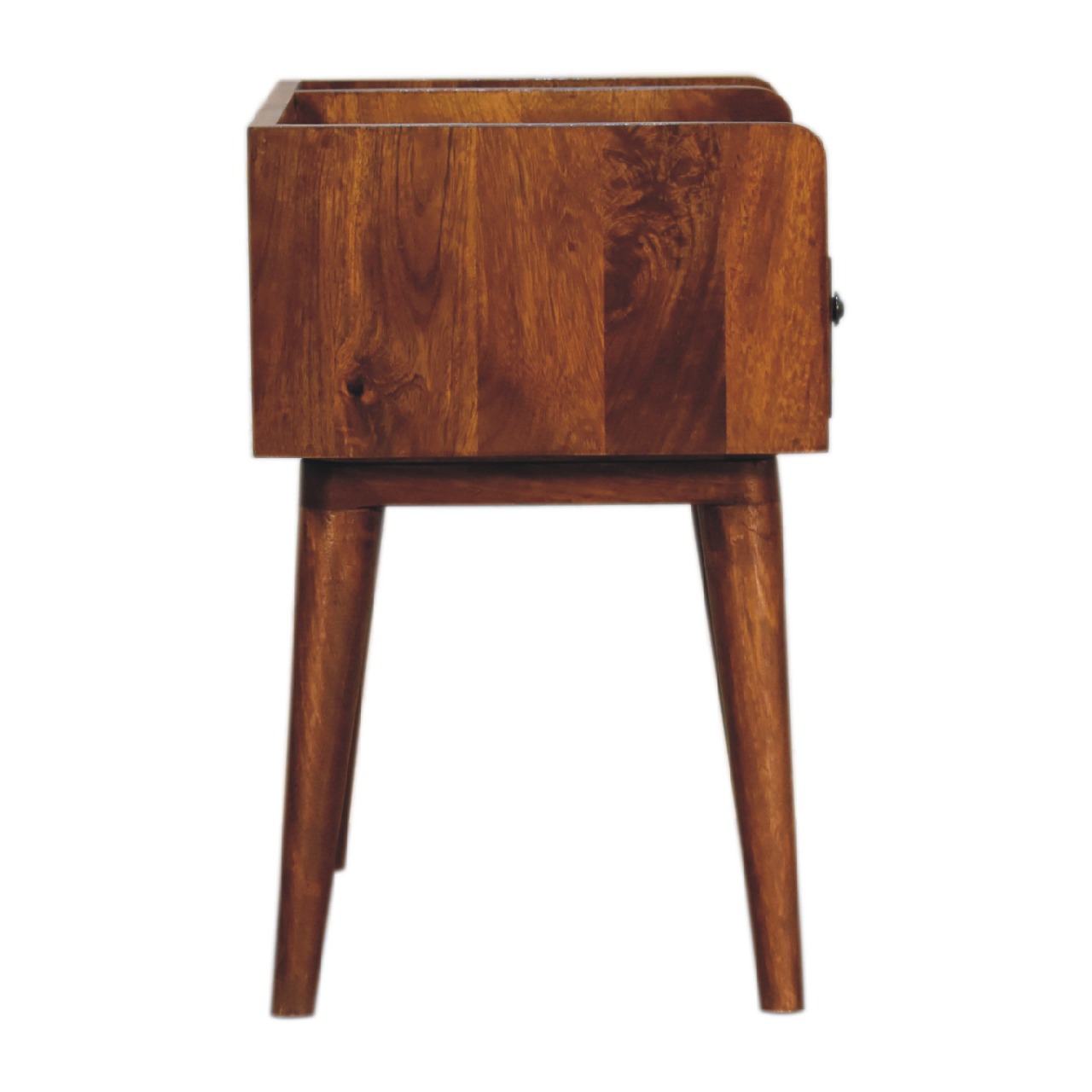Solid Mango Wood Chestnut Finished 1 Drawer Collective Bedside - Image 8