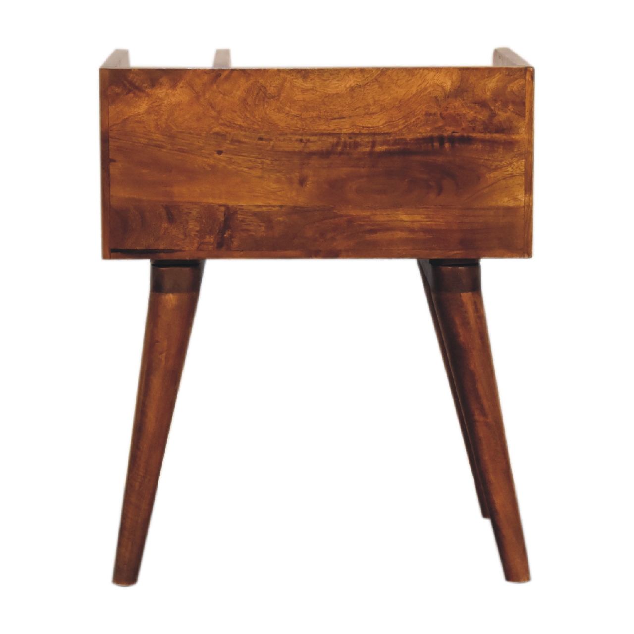 Solid Mango Wood Chestnut Finished 1 Drawer Collective Bedside - Image 9