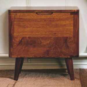 Solid Chestnut Finished Mango Wood Stool
