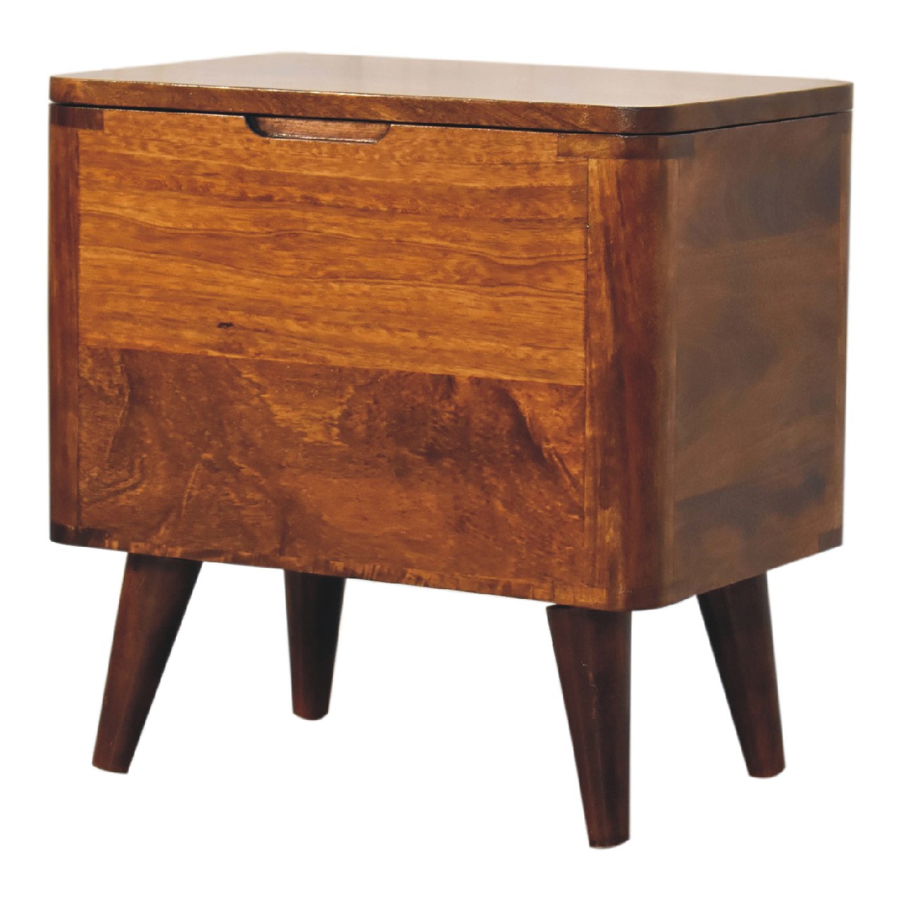 Solid Chestnut Finished Mango Wood Stool - Image 3