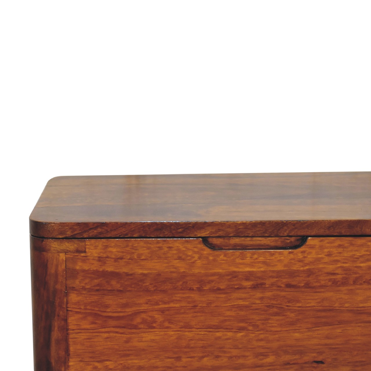 Solid Chestnut Finished Mango Wood Stool - Image 5