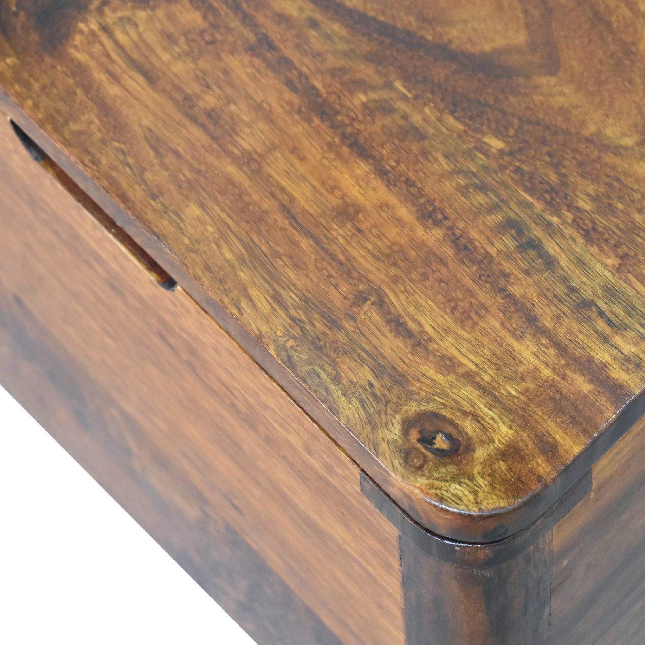 Solid Chestnut Finished Mango Wood Stool - Image 7