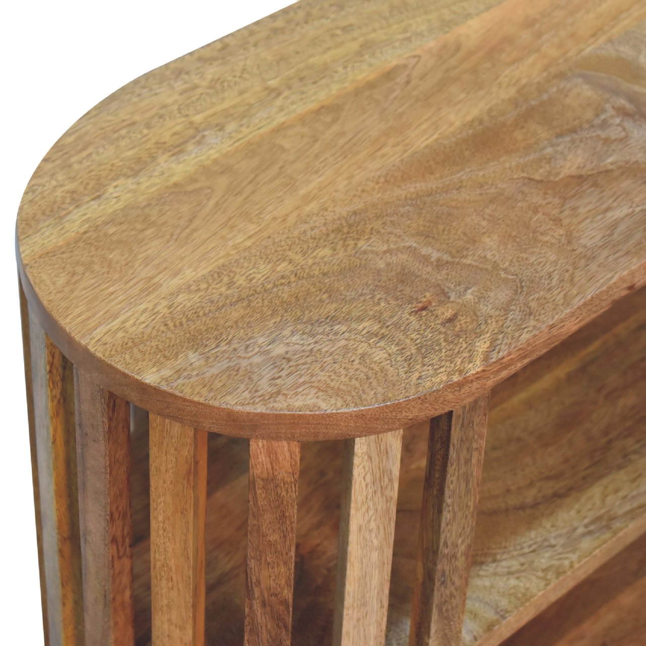 Solid Mango Wood Oak Finished Ariella Cabinet - Image 5