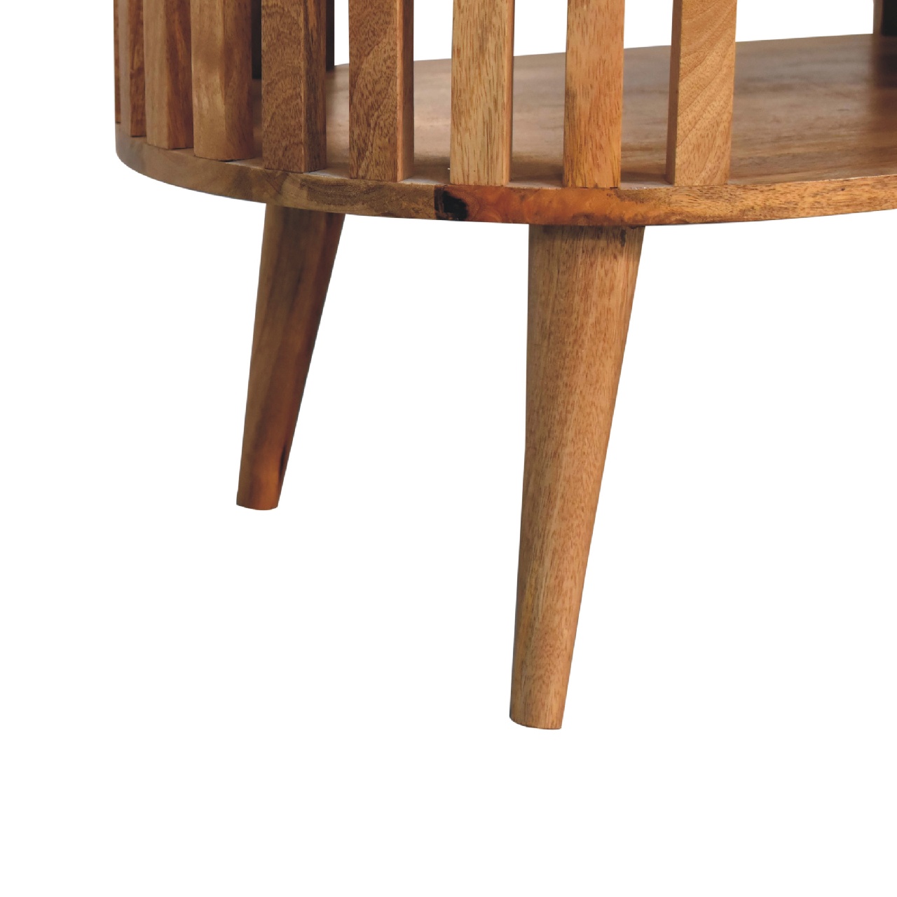 Solid Mango Wood Oak Finished Japanese Style Ariella Coffee Table - Image 7