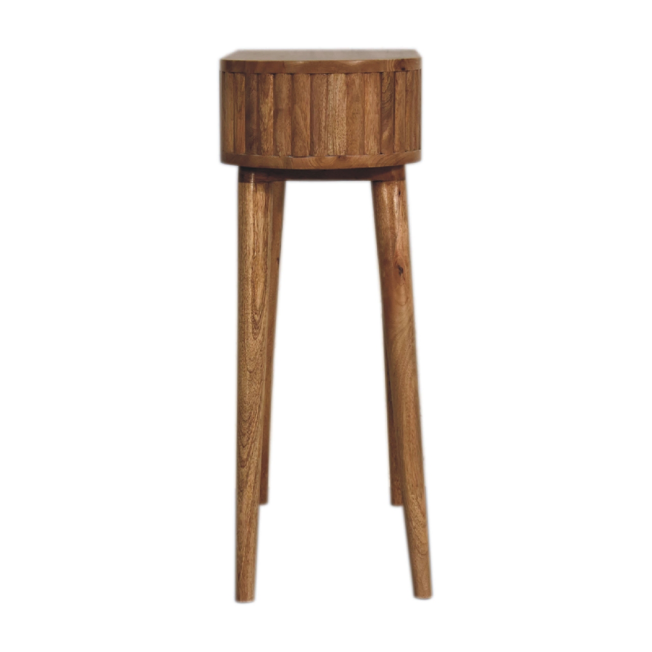 Solid Mango Wood Oak Finished 1 Drawer Writing Desk - Image 8