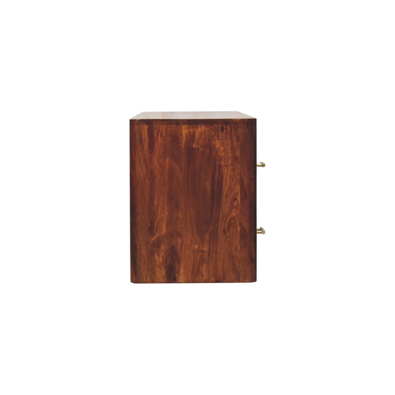 Solid Mango Wood Chestnut Finished 4 Drawer 2 Slots Luca Media Unit - Image 9