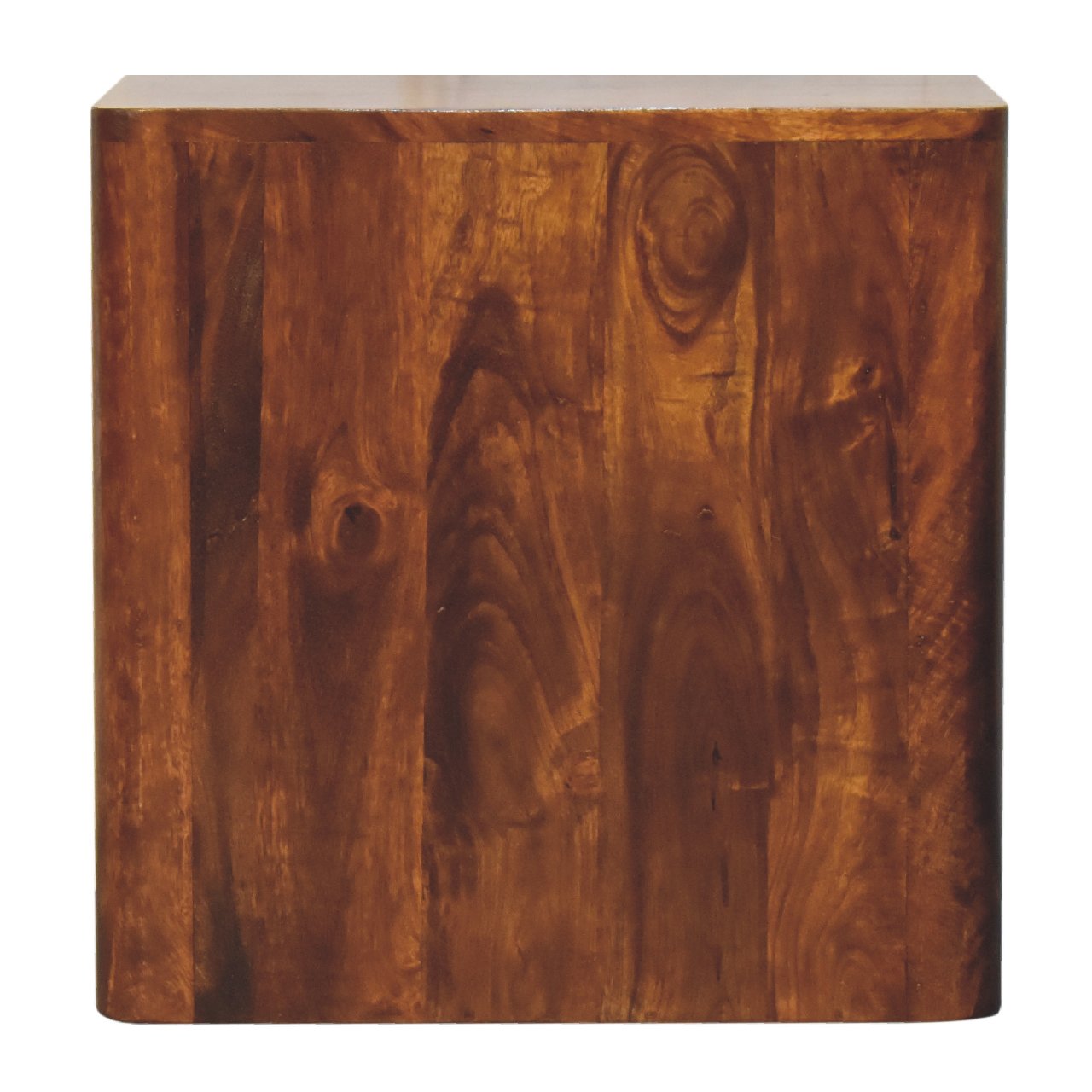Solid Mango Wood Chestnut Finished 3 Drawer Luca Bedside - Image 10