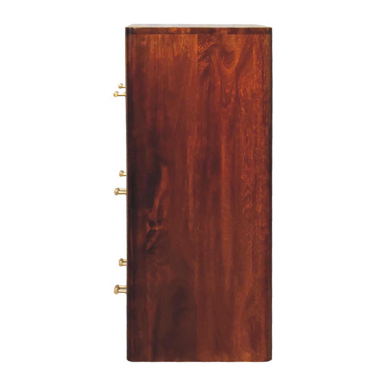 Solid Mango Wood Chestnut Finished Luca Chest of 3 Drawers - Image 9