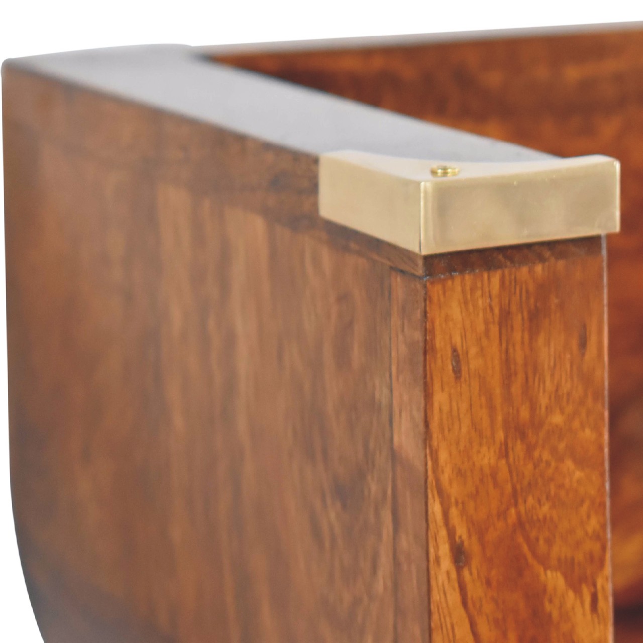 Solid Mango Wood Chestnut Finished Indira Floating Bedside - Image 5