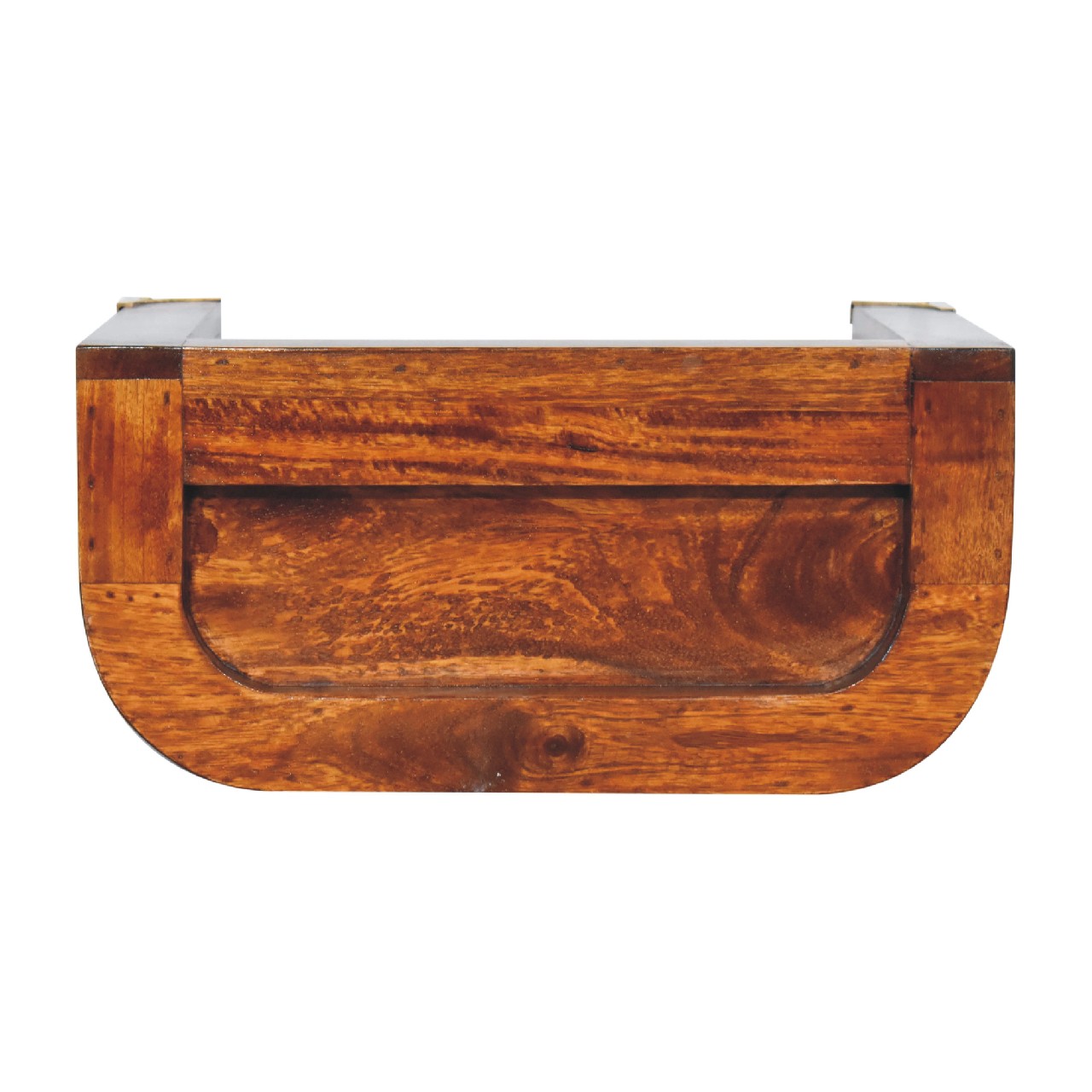 Solid Mango Wood Chestnut Finished Indira Floating Bedside - Image 9