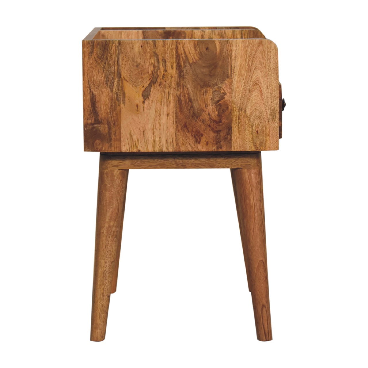 Mango Wood Oak Finished 1 Drawer 1 Slot Collective Bedside - Image 8