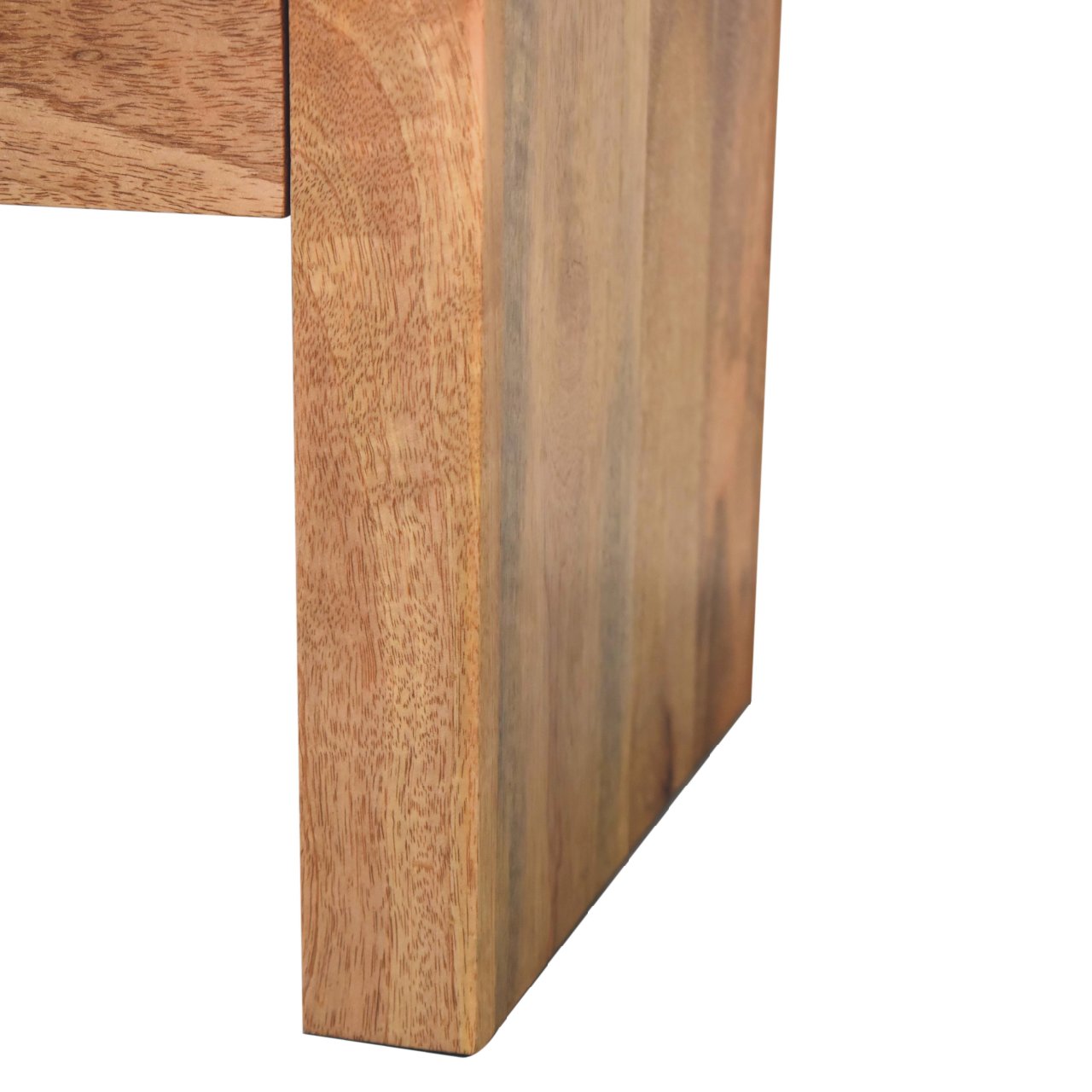 Solid Mango Wood Oak Finished 1 Drawer Darcy Bedside - Image 7