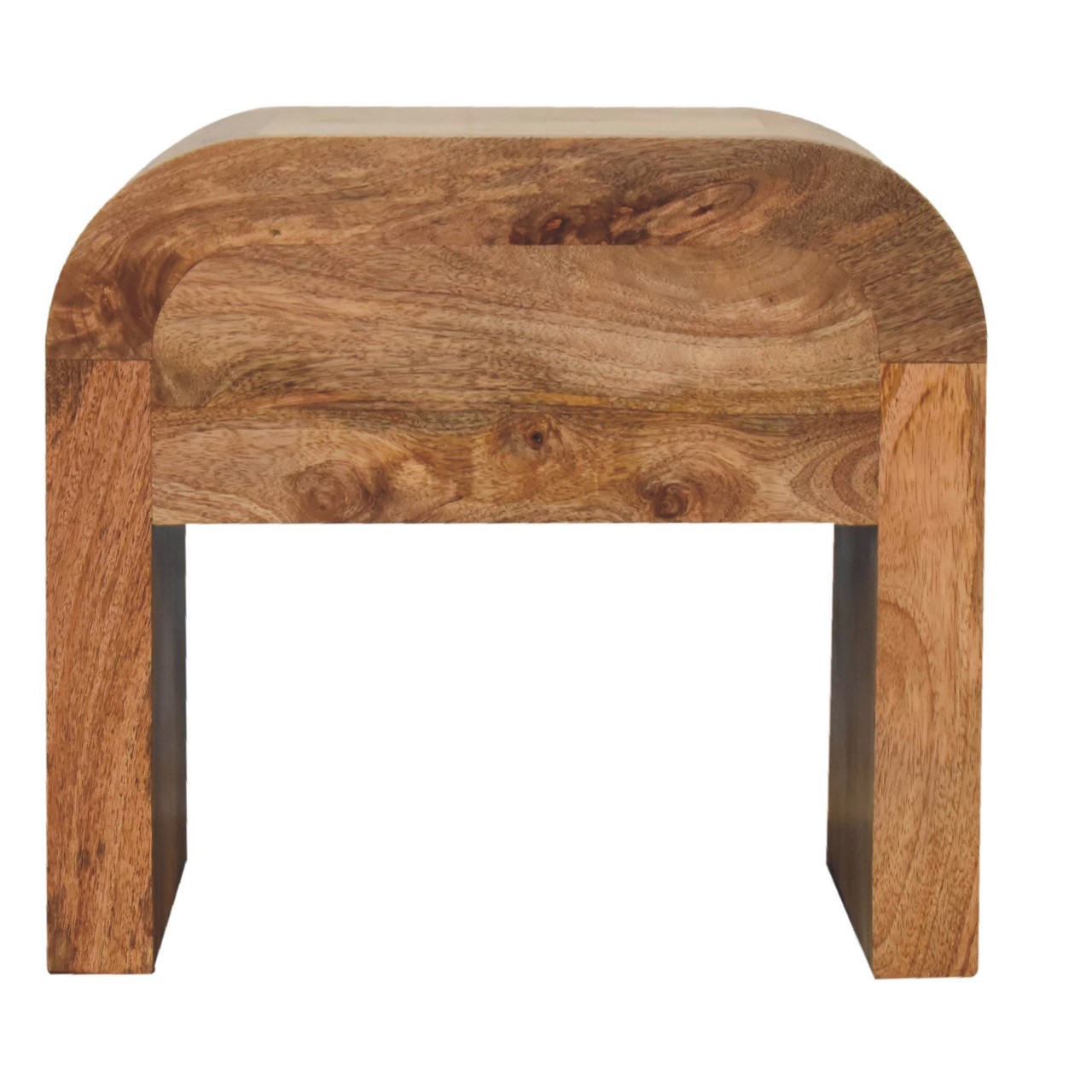 Solid Mango Wood Oak Finished 1 Drawer Darcy Bedside - Image 9