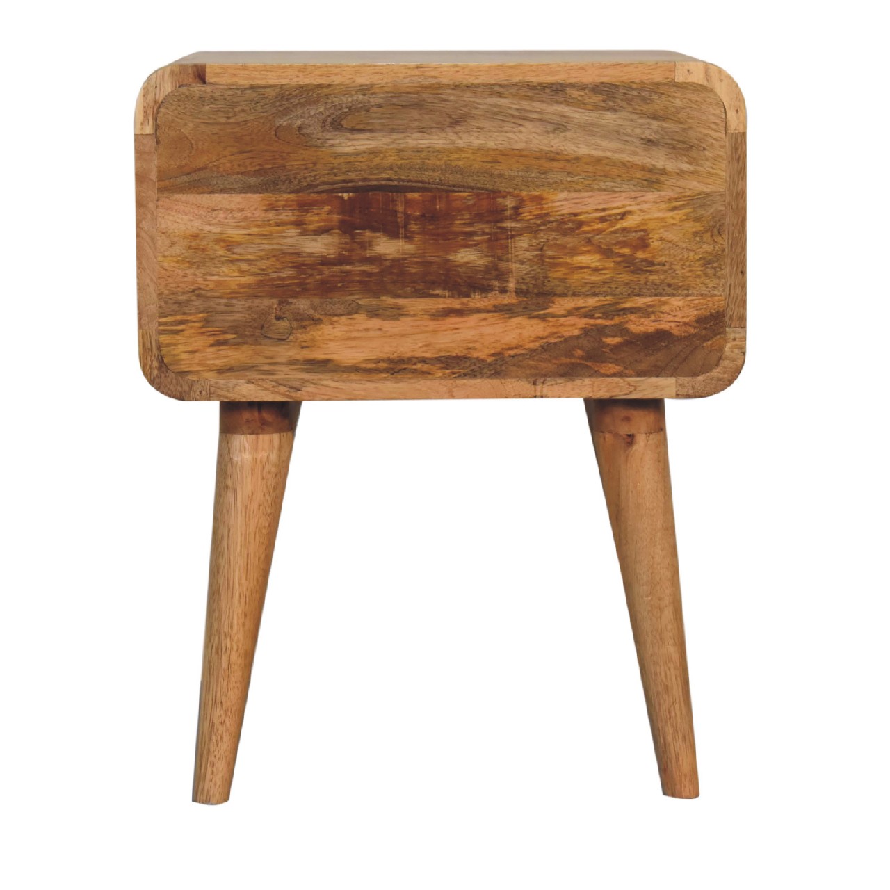 Solid Mango Wood Oak & Rattan Finished 2 Doors Larrisa Bedside - Image 9