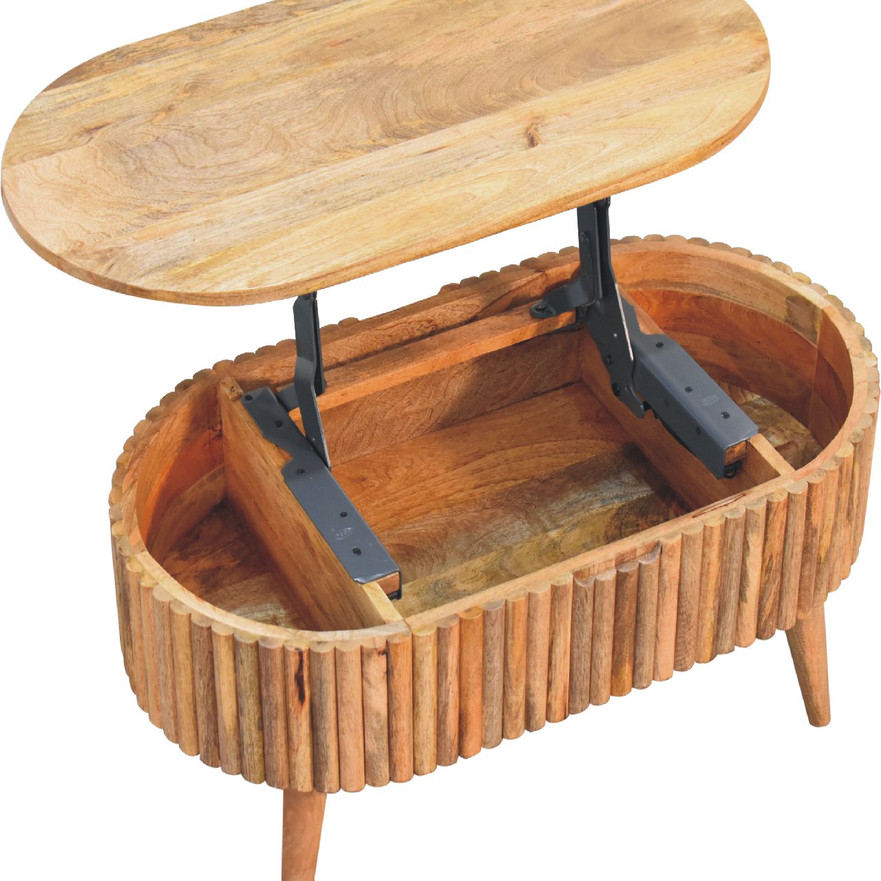 Solid Mango Wood Oak Finished Mokka Coffee Table - Image 6