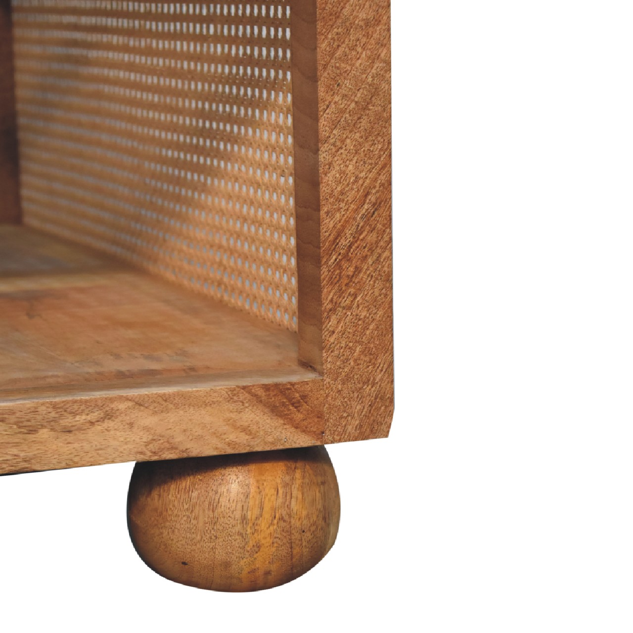 Solid Mango Wood Oak & Rattan Finished Larissa Large Coffee Table - Image 7
