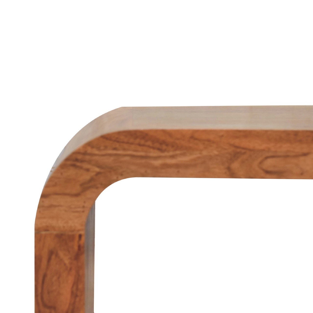 Solid Mango Wood Solid Acacia Wood Caramel Finished Round Bedside - Image 4