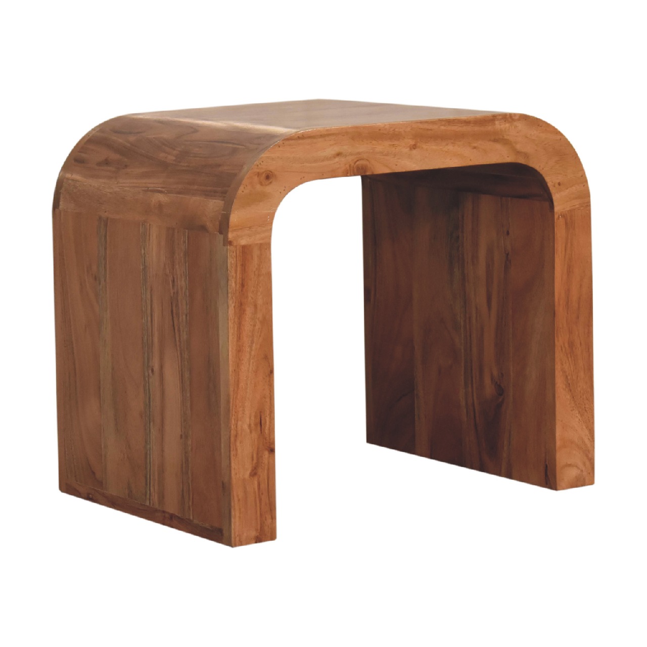 Solid Mango Wood Honey Caramel Finished Acacia Darcy End Table - Image 2