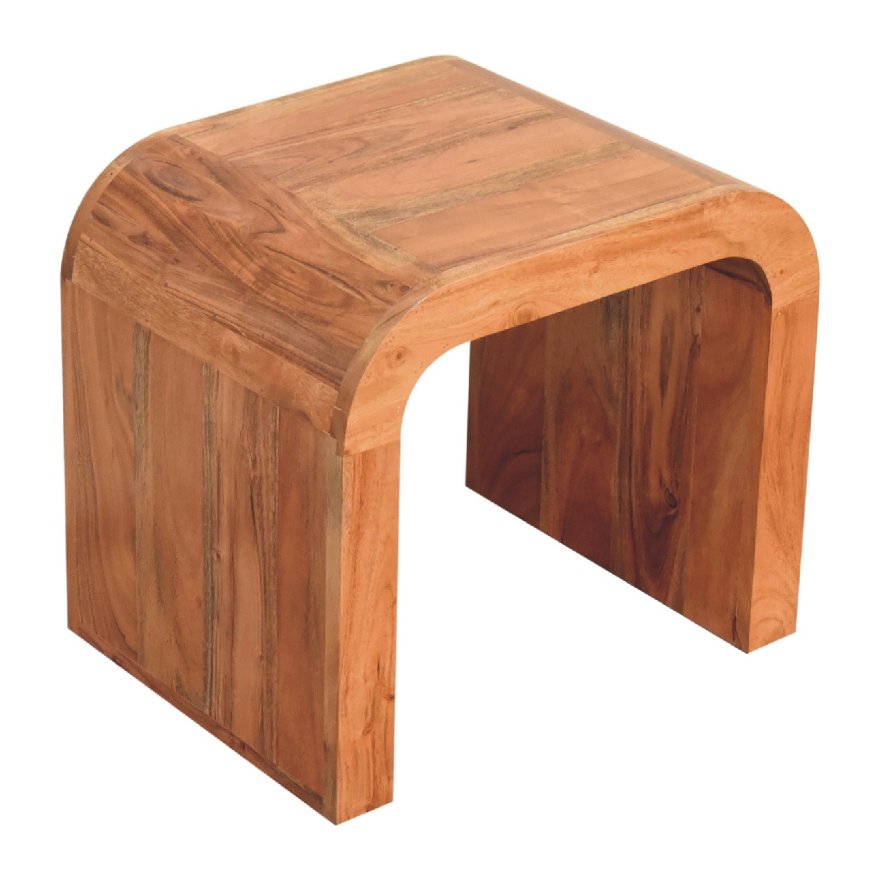 Solid Mango Wood Honey Caramel Finished Acacia Darcy End Table - Image 5