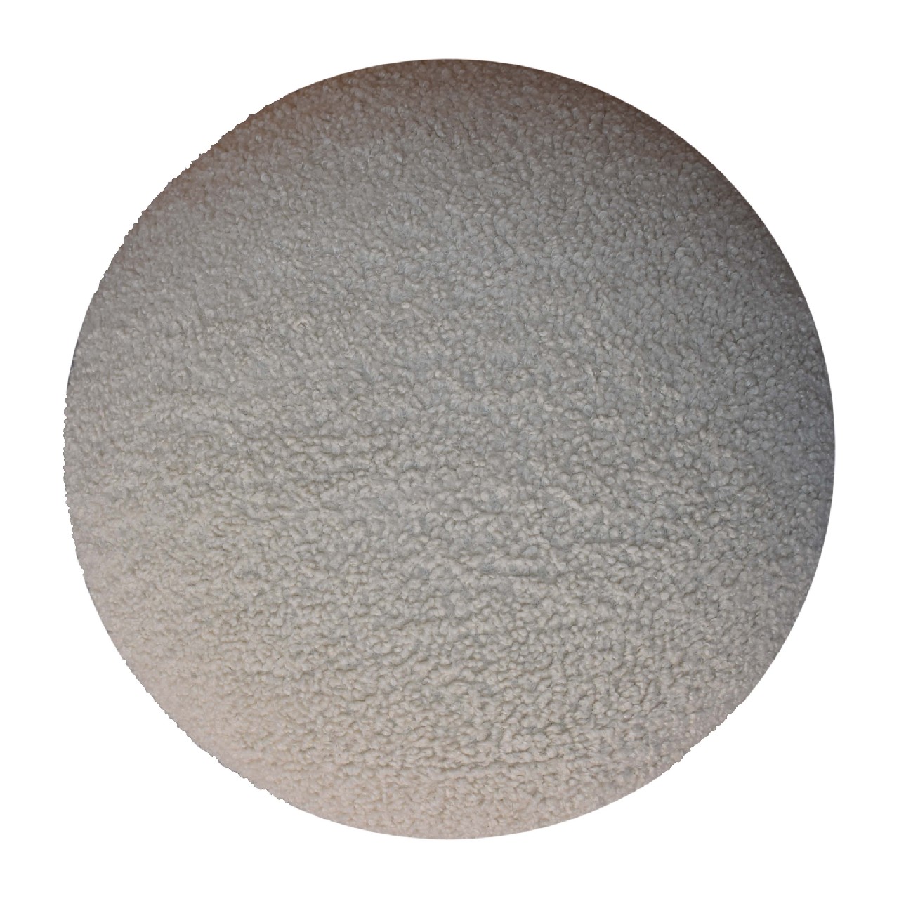 Solid Mango Wood Cream Boucle Mushroom Footstool - Image 5