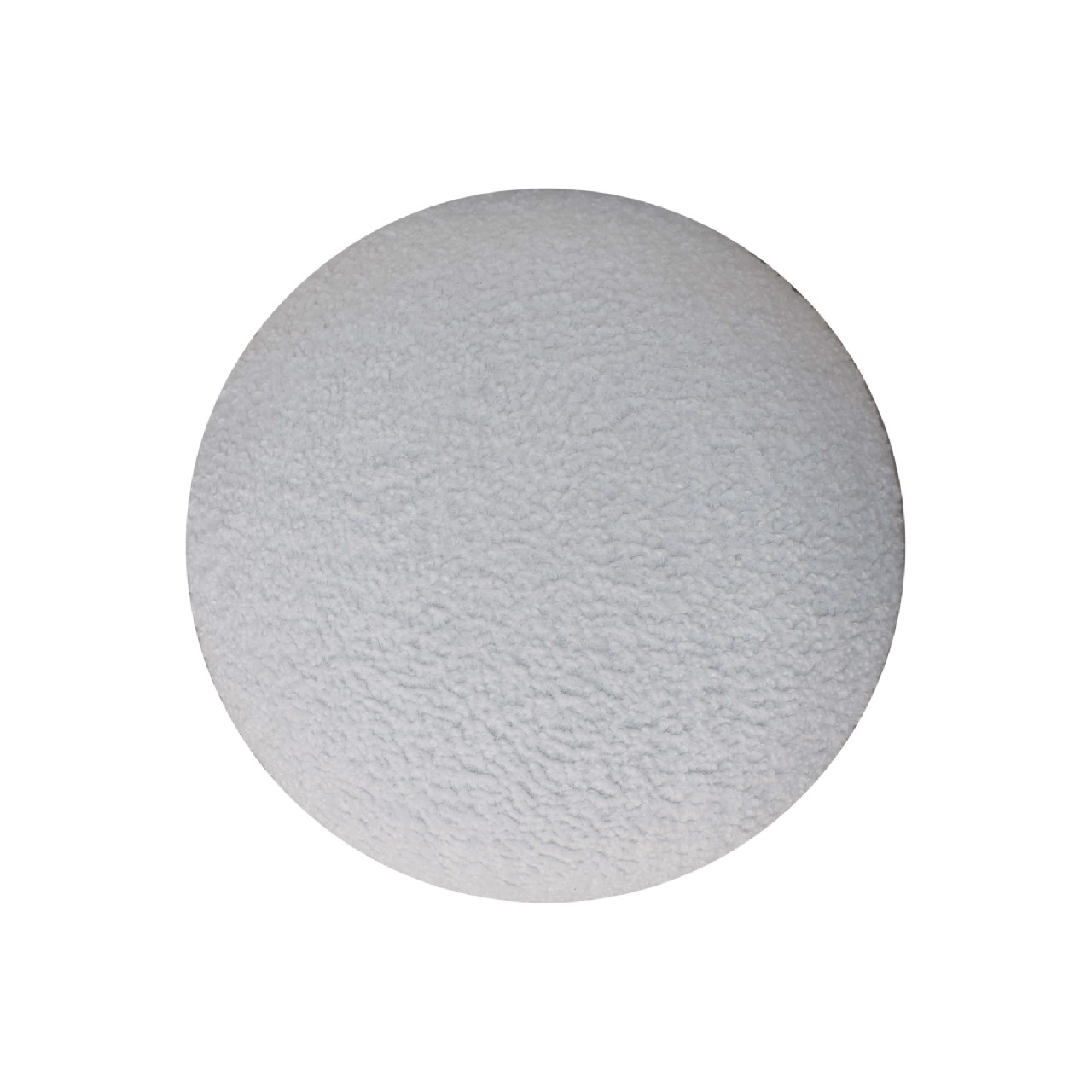 Solid Mango Wood White Boucle Mushroom Footstool - Image 5