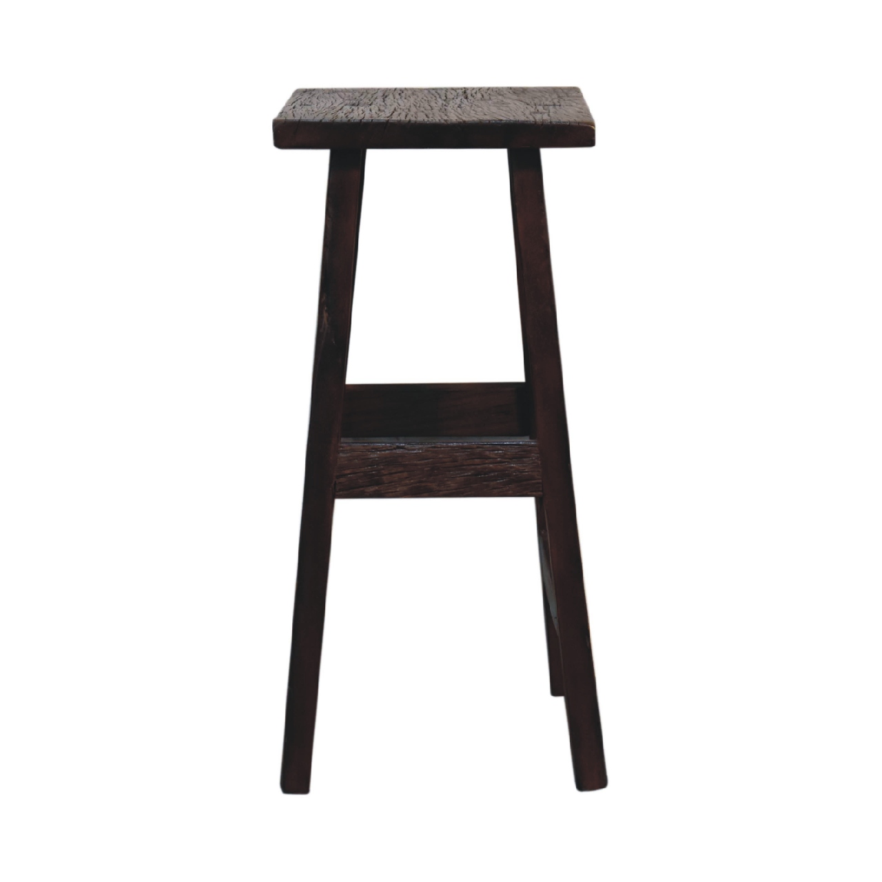 Solid Mango Wood Reclaimed Wood Chunky Cube Stool - Image 8