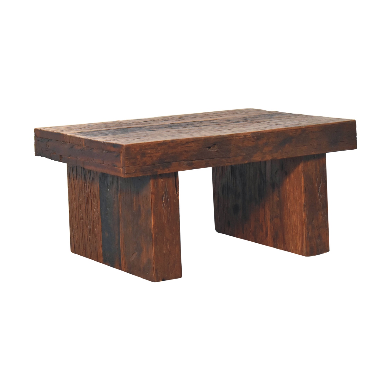 Solid Mango Wood Reclaimed Wood Chunky Coffee Table - Image 2