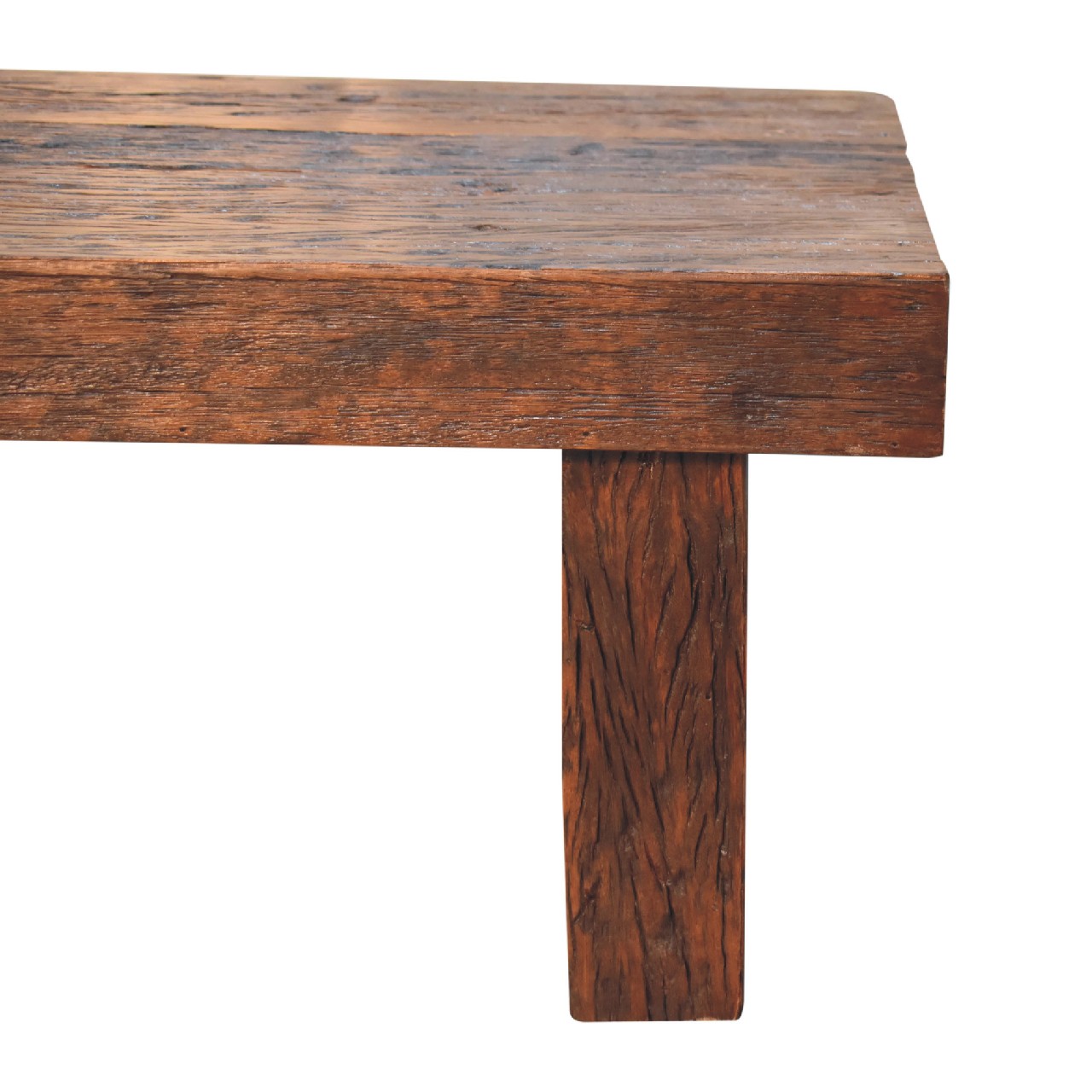 Solid Mango Wood Reclaimed Wood Chunky Coffee Table - Image 4