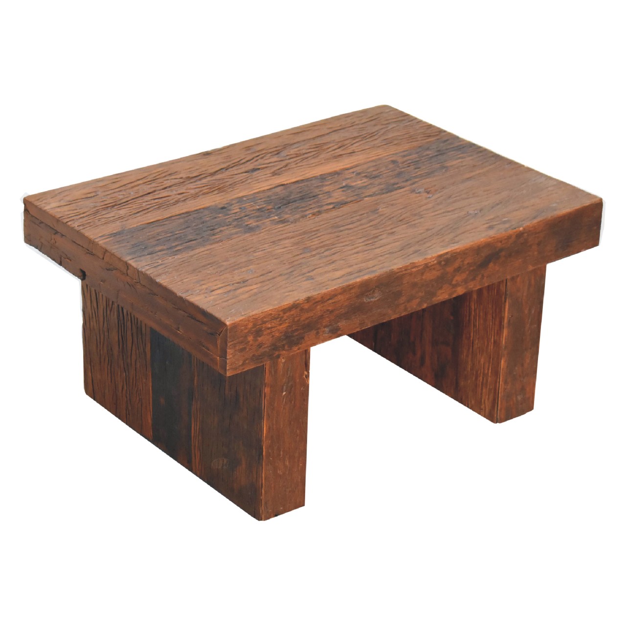 Solid Mango Wood Reclaimed Wood Chunky Coffee Table - Image 9