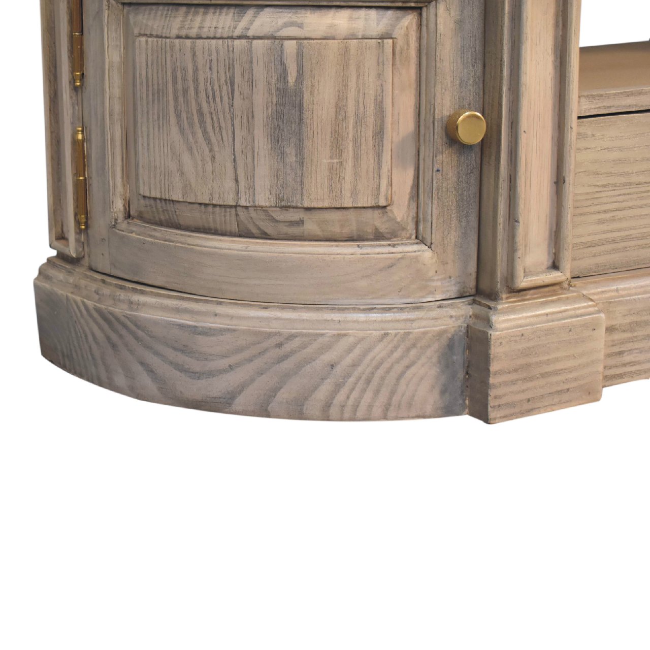 Solid Mango Wood Pine Serpentine Weathered Harmony Media Unit - Image 7