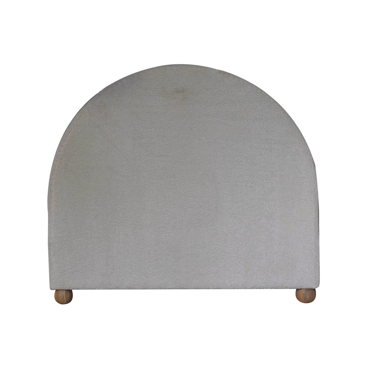 Solid Mango Wood Cream Boucle Upholstered Double Bed - Image 9