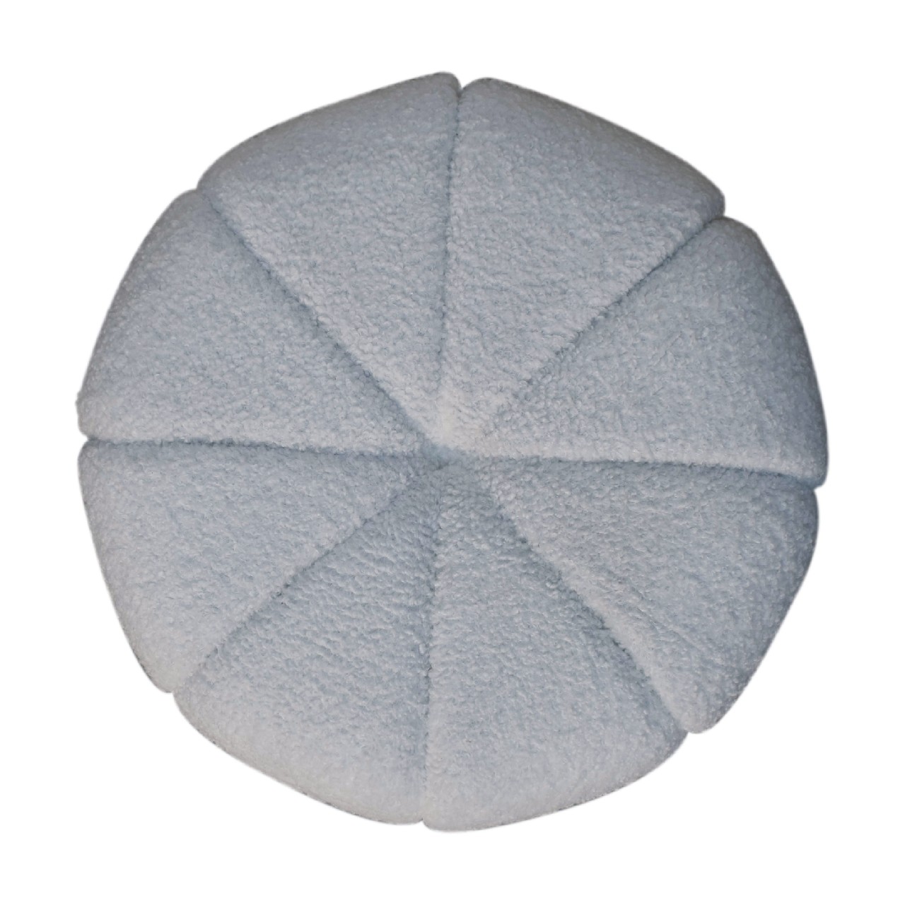 Solid Mango Wood White Boucle Upholstered Circle Stool - Image 8