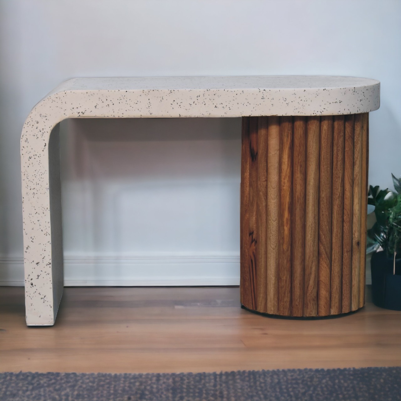 Solid Mango Wood Oak & Terrazzo Finished Serenity Coffee Table