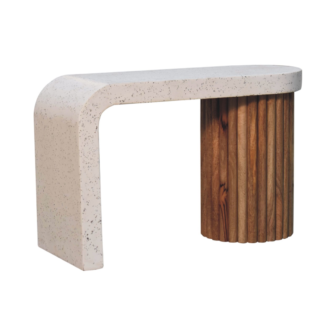 Solid Mango Wood Oak & Terrazzo Finished Serenity Coffee Table - Image 2
