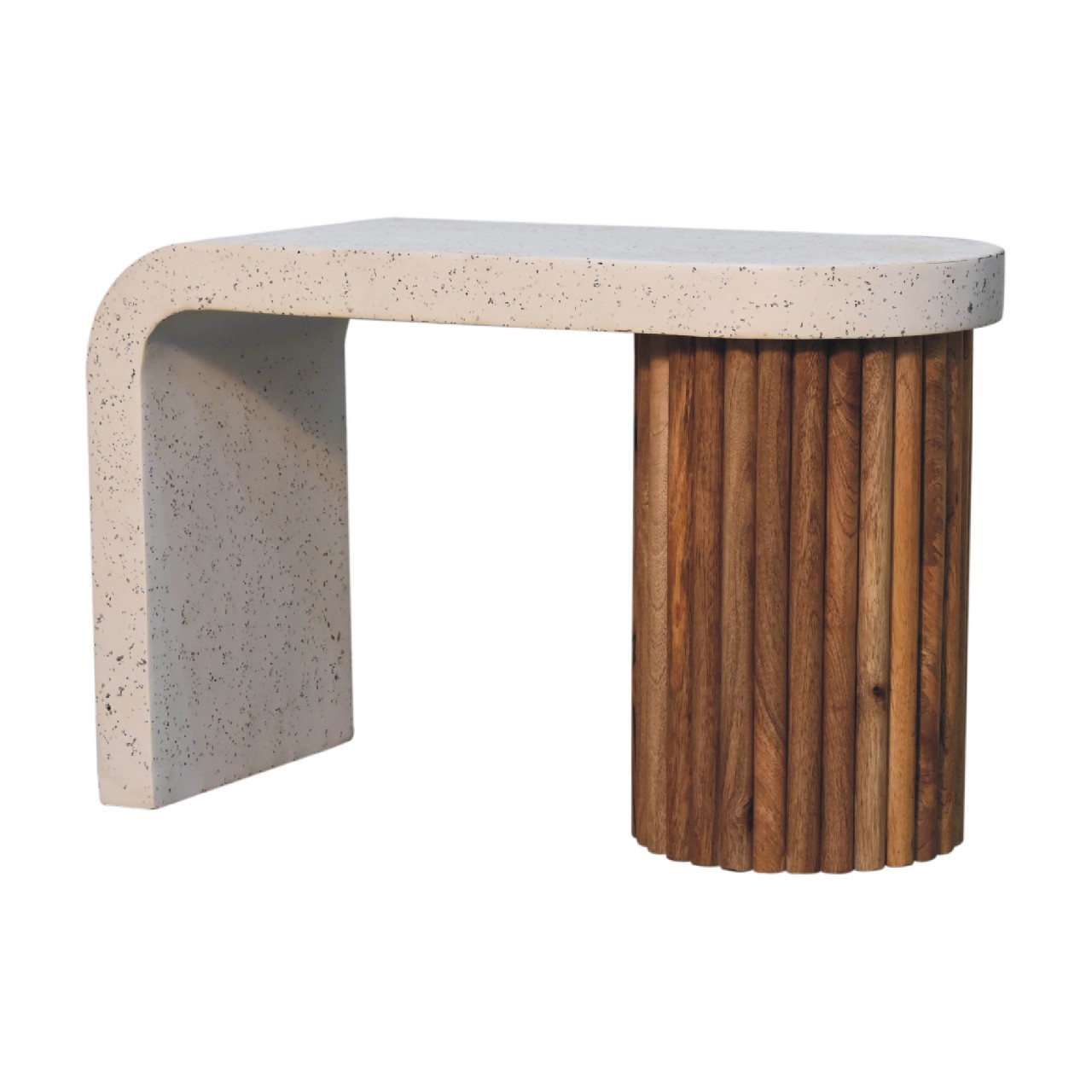Solid Mango Wood Oak & Terrazzo Finished Serenity Coffee Table - Image 3
