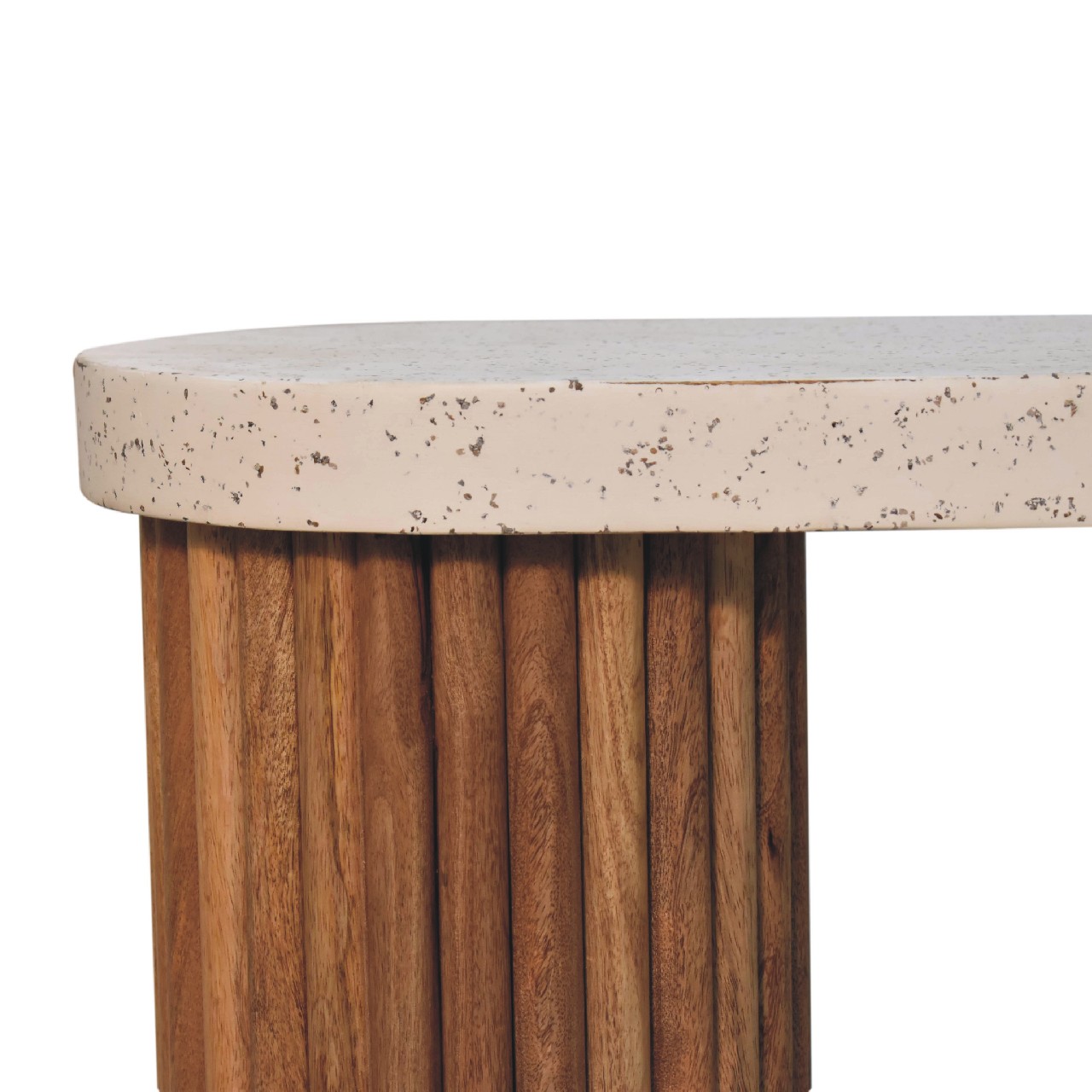 Solid Mango Wood Oak & Terrazzo Finished Serenity Coffee Table - Image 4