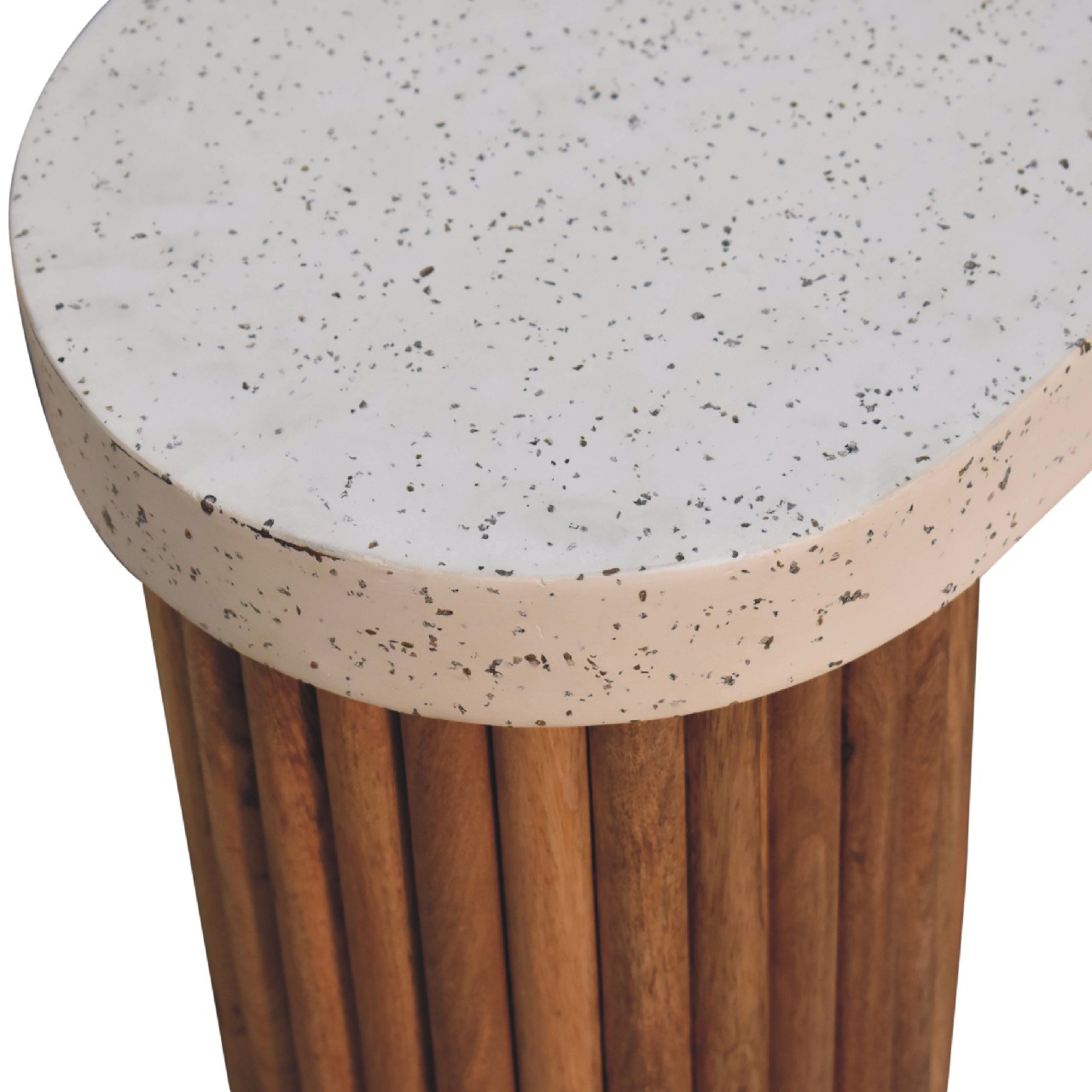 Solid Mango Wood Oak & Terrazzo Finished Serenity Coffee Table - Image 5