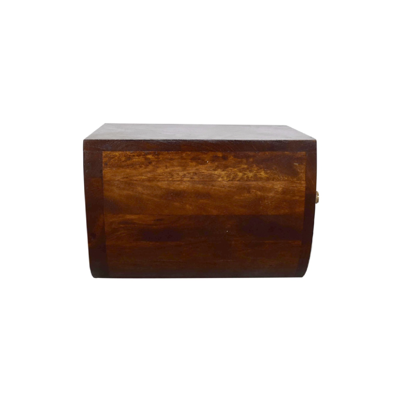 Solid Mango Wood Chestnut Finished Crescent Floating Wall Mounted Bedside - Image 7