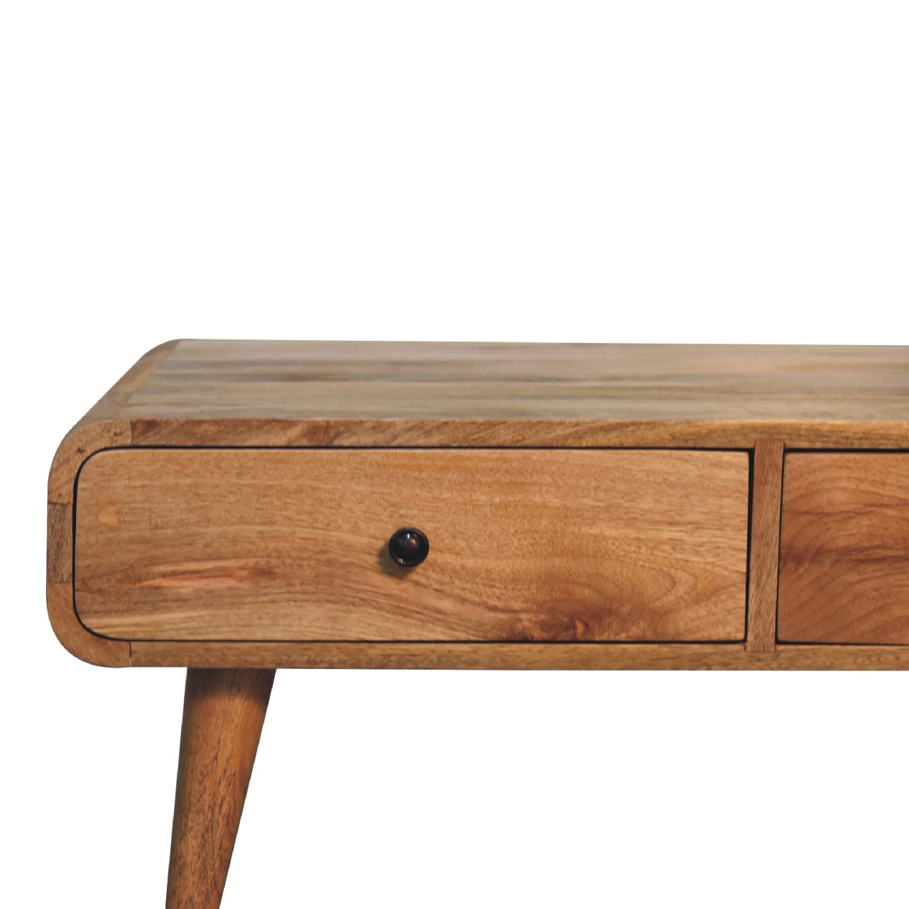 Solid Mango Wood Oak Finished 4 Drawer Sonata Coffee Table - Image 4