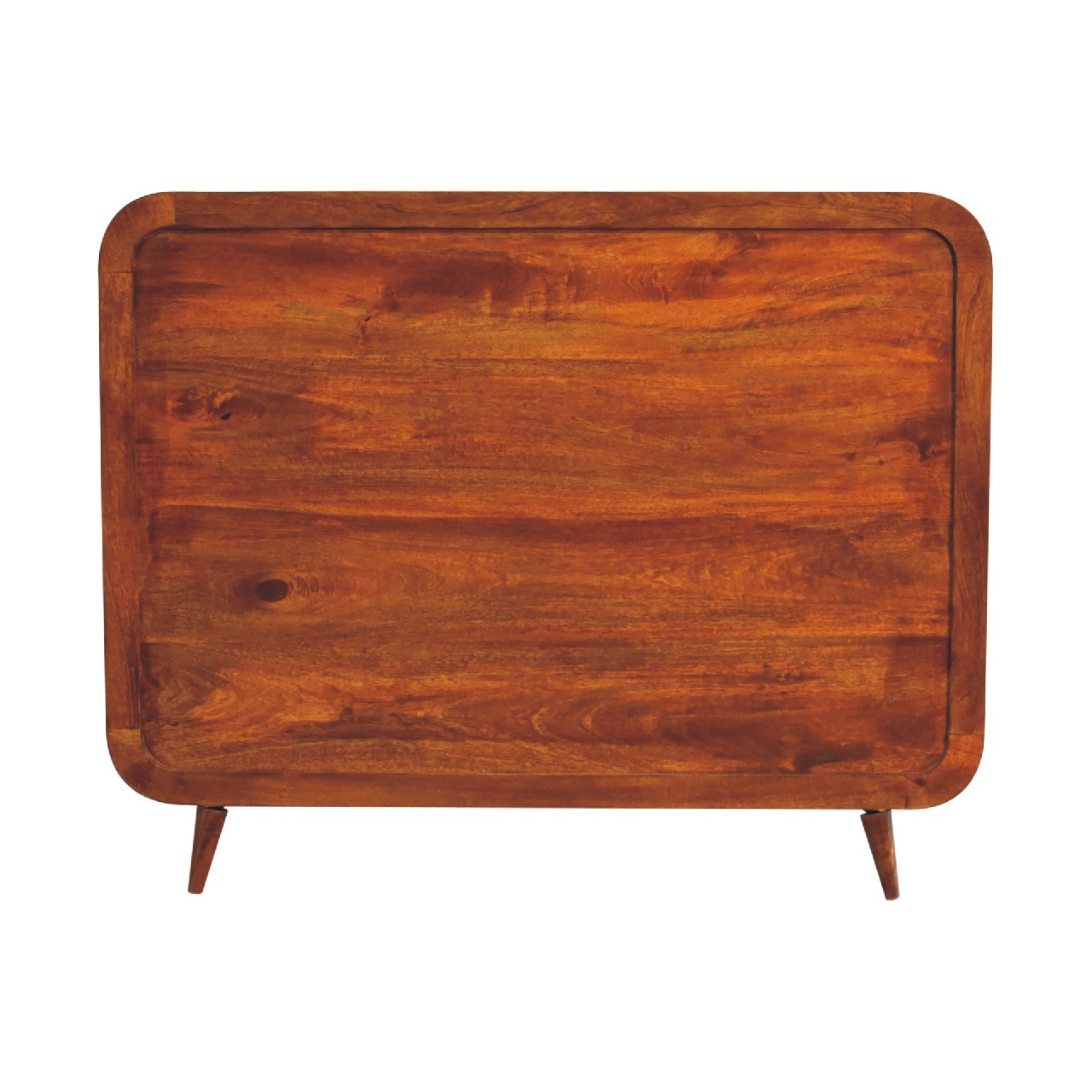 Solid Mango Wood Chestnut Finished 145cm Double Bed - Image 9