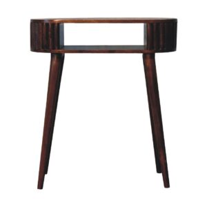 Solid Mango Wood Striped Chestnut Finished Writing Desk